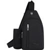Generic Zaino per il pranzo per gli uomini piccola borsa a tracolla con porta bottiglia d'acqua per donna e uomo zaino da trekking piccolo, Nero , Taglia unica