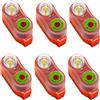 Generico Luce Emergenza Giubbotto Salvataggio a LED con Attivazione ad Acqua - Set da 6/8 Pezzi - Rosse e Verdi per Emergenza in Mare per Sopravvivenza in Acqua di Emergenza (Arancia-6 Pcs)
