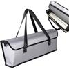 VIRELLO Borsa per batteria per bici elettrica, custodia protettiva ignifuga con maniglia per confezioni al litio da 36 V 48 V, custodia foderata in alluminio bianco