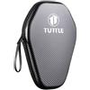 FounAwesome Custodia rigida in EVA per racchette da ping pong, con cerniera e cinghia da polso, adatta a due pagaie e sei palline, portatile, per allenamento o competizione, colore nero