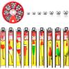 YOUNGSAY 9 Pezzi Galleggiante Pesca, Legno di Balsa Galleggianti Pesca con Piombino, Lenza e Amo (5#、7#、9#), Flessibile Galleggianti da Pesca, Adatto per la Pesca in Acqua Dolce e Salata (3 Forme)