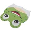 FRCOLOR Cuffia da Nuoto con Protezione Orecchie Design Cartoon Animale Verde in Silicone Elastica e Adatta per Parco Acquatico e Piscina per Parco Acquatico e Piscina