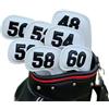 LPACXBYD Copriteste Per Ferri Da Golf Set di coperture for testa in ferro da golf 10 pezzi Copri numero 3-9 Sfumature ASP colorate, bianche, 7 a cuneo o singole(White black)