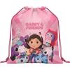 ILS I LOVE SHOPPING Sacca Sportiva con manici e tasca per Bambino, Borsa Coulisse Zaino per Asilo, Palestra, Piscina, Viaggio, Portascarpe GABBY