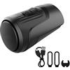 Fangehong Campanello Bici Elettronico, 125dB Clacson per Bicicletta Elettrica, Impermeabile IPX5, USB Ricaricabile, Nero