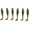 CHICIRIS Esca da Pesca con Coda a T, Esche in Silicone Morbido Bicolore 6,7 Cm Realistiche con Azione di Nuoto Naturale, per Trota Spigola in Acqua (Confezione da 6 pezzi)