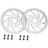 Generico Compatibile for Shimano SM-RT56 Rotore del Freno A Disco 6 Bulloni 160mm 180mm Parti di Biciclette,Componenti(180mm 2pcs)