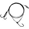 ComfyHarbor Set di 3 esche da pesca per luccio, con filo rivestito in acciaio inox, n. 1/0, ami singoli e tripli, 13,6 kg, ad alta resistenza, per mare e lago, per pesci predatori (6)