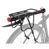 Herrselsam Portabagagli per bicicletta, mountain bike, con riflettore e parafango, in lega di alluminio, per bici da corsa da 24 - 29 pollici, MTB, mountain bike, massimo 50 kg