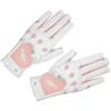 POXZSFX Guanti da golf da donna senza dita, comodi e resistenti, con adesivo regolabile a forma di cuore, guanti per mano sinistra e destra, in pelle PU, Grigio, Digitare 22