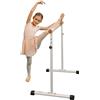 Cannons UK - Sbarra per balletto e stretching, portatile e autoportante, lunghezza 1,1 m, altezza regolabile da 85 a 105 cm, piedi antiscivolo (sbarra per balletto)