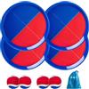 U&C Planet Catchball Game Gioco di Lancio della Palla in Velcro Palla Impermeabile Bambini 3-12 Anni 4 Palette e 4 Palle Lancio e Cattura della Palla Giochi di Famiglia all'aperto, Blu e Rosso