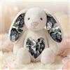 Smile lab Coniglietto Peluche Personalizzato Peluche Coniglio con 4 Foto Nascoste nelle Orecchie Regalo Personalizzato per Coppia Anniversario San Valentino Compleanno Natale 26cm / 40 cm (Stile05)