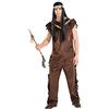 dressforfun Costume da Uomo - Indiano Cherokee | Parte e Pantaloni Superiore con Frange e Bordura | incl. Super Fascia per i Capelli - Varie Taglie
