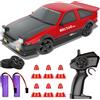 BuzzoXerex RC Drift Car, Mini Macchina Telecomandata Drift, 1/24 4WD Auto Telecomandata con Luce LED, 18km/h, Auto Giocattolo per Adulti e Bambini di Età Superiore agli 6 Anni (Rosso)