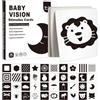 Generisch Schede di stimolazione Vision - Mappe per la percezione visiva, Carte di Baabies in bianco e nero, carte attività, scheda BBY | Babyy Vision Stimulation Cadds per bambini