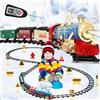Ulikey Trenino Elettrico per Bambini, Classico Locomotiva a Vapore Giocattolo con Fumo, Luci e Suoni, Trenino Sotto Albero di Natale, Treno Telecomando con Pista, Regalo per Natale Compleanno Bambini