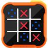 KEGAJEGA Toe - Tictactoe elettronico, 9 x 9 x 2,8 cm, con modalità Ki, gioco Toe, gioco compatto, per bambini, adulti, attività di viaggio, giochi di famiglia (arancione)