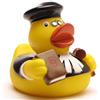 DUCKSHOP I anatra di gomma Giudici I anatra che squittisce I L: 7,5 cm - incl. anatra di gomma portachiavi nel set