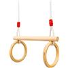 XAGMODSHN Design ergonomico per bambini, trapezio in legno, anelli da ginnastica per una presa comoda, regolabile in altezza, attività familiare