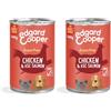 Edgard & Cooper Pollo e salmone con broccoli, mirtilli rossi e cavoli per cani anziani (Confezione da 2)