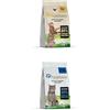 Applaws Bundle: Alimenti Completi per Gatti Adulti Secchi e Senza Cereali - Pollo Naturale 2kg + Pesce dell'Oceano con Salmone 1,8kg - Sacchetto Richiudibile