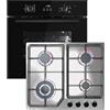 KKT KOLBE Set forno 60 cm BO8010FB e piano gas 59 cm inox G604ED | 4 fuochi wok | grill aria calda | guide telescopiche | timer automatico | vetro termico, blocco bimbi | SET8010FBG604ED
