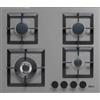 Elleci PGSP60148WS - Piano Cottura 4 Fuochi Gas Larghezza 60 cm (1 Bruciatore Wok) Cemento