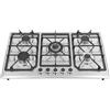 DCSYOG Piano cottura a gas a 5 fuochi, fornello a gas da incasso in acciaio inox, 5 bruciatori (3,3/3/1,75/1,75/1 kW), accensione elettronica, per gas naturale e GPL, fornello da cucina con robusti supporti