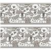 yabaduu Bordüre 15 cm x 200 cm per cameretta dei bambini, adesivo decorativo da parete, bordura autoadesiva, per bambini, ragazzi e ragazze, Y033 (facce di animali)