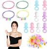 BEIMEIII Catena per ciuccio anni '90 ciuccio collana tatuaggio choker collana 90 corda di cera decorativa ciuccio in plastica per feste a tema 80 anni '90