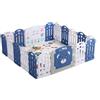 Aveainelle Box Bambini Pieghevole, Recinto per Bambini e Neonato con Materassino, Centro Attività Cortile Giochi di Sicurezza Casa per Interni ed Esterni (BW 16+2)