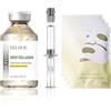 Henjunu Microneedling Siero 50ml,4PCS Luuma Collagene Maschera,Fiale di Acido ialuronico,aschera Collagene Viso,Fiale con effetto lifting immediato,Maschera Viso Idratante,Per Tutti I Tipi Di Pelle