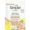 Simple Protect 'N' Glow 48h Glow, routine coreana di cura della pelle per pelli sensibili, illumina e rivitalizza la pelle opaca e stanca. 1 maschera, la confezione può variare