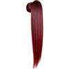 Ser Mulher Coda Capelli Extension di Cavallo Lunga 50 cm - Termofibra Resistente, Effetto Naturale - Peso: 122 g - Facile da Applicare - Coda Finta Capelli Lisci, (Burg Burgundi, Lisci) MARILIA