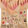 Tazuxetuqe 4 Pezzi Tatuaggi Temporanei Realistici Addio Al Nubilato 100 Fogli Stili Decorazione Festa Addio Al Nubilato Regalo Damigelle Regalo Sposa Sposa