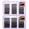 WENDY LASHES Kit Ciglia Extension 80D+100D Mix 9-16mm D Curl, Libro Ciglia Cluster 60 Righe, Ciglia Singole per Extension Ciglia Fai Da Te, Wispy Natural Look - Volumizzante e Portatile