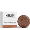 Krijen Shampoo vegano solido con olio di pistacchio selvatico, olio di vaniglia e olio di menta, per capelli secchi e squamosi, idratante, fatto a mano, in acqua dura, con provitamina B5-50 g