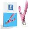 SMI Tagliaunghie Acrilico Rosa Tagliaunghie Finte Tip Cutter Unghie Artificiali e Gel Acciaio Inox