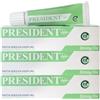 President KIT 3 PEZZI DI PASTA ADESIVA DENTURE. Fissaggio Forte della dentiera, Presa Rapida, Adesione duratura. Evita le infiltrazioni di cibo, infiammazioni e alitosi. Non irrita le gengive - 3x20g