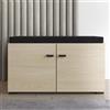 Dmora Mobile da Ingresso Kokemo 77x35x41h cm Marrone Rovere un Ripiano 2 Ante, 2 Vani