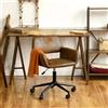 FurnitureR Poltrona Design Retro, Seduta Soffice Suede, Ruote Nere Robuste, Altezza Regolabile, 360° Girevole, Uso Versatile, per Soggiorno Chic, Camera da letto o Ufficio