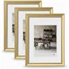walther design Lounge JA015G3 - Cornice portafoto, 10 x 15 cm, confezione da 3, oro