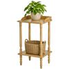 PREMIER Housewares 2402245 Tavolo Rettangolare per Telefono, in Legno di Gomma, 62x36x29 cm