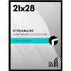 Americanflat, Cornice per poster con plexiglass lucido, 53,3 x 71,1 cm, collezione Streamline, con bordo sottile, per esposizione a parete, con accessori per appenderla, nero