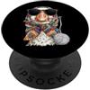 Vintage Retro Knitting Cute Lover Women Goose Duck Granny Square Crochet Yarn Crochet Lover PopSockets PopGrip Adesivo