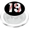 Number 19 Baseball Mom 19 Jersey Favorit #19 Baseball 19th Birthday Diciannove giocatori Fan Mom Jersey PopSockets PopGrip per MagSafe