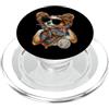 Vintage Retro Knitting Cute Lover Women Papillon Dog Granny Square Crochet Yarn Crochet Lover PopSockets PopGrip per MagSafe