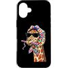Vintage Retro Knitting Cute Lover Women Custodia per iPhone 16 Plus Giraffe Safari Granny Square Crochet Yarn Crochet Lover