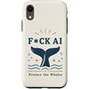 Nature Before Bots Custodia per iPhone XR Umorismo retrò da attivista oceanico contro la protesta contro le balene